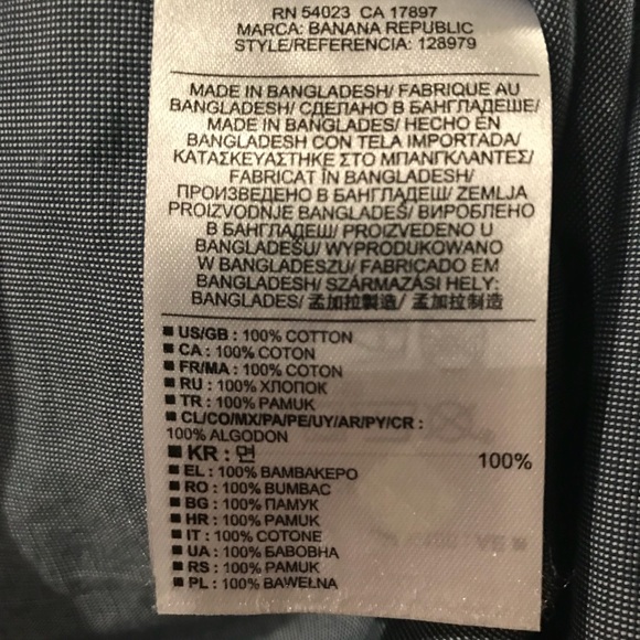 Banana Republic Dark Blue Oxford Button Down - M - Picture 7 of 7